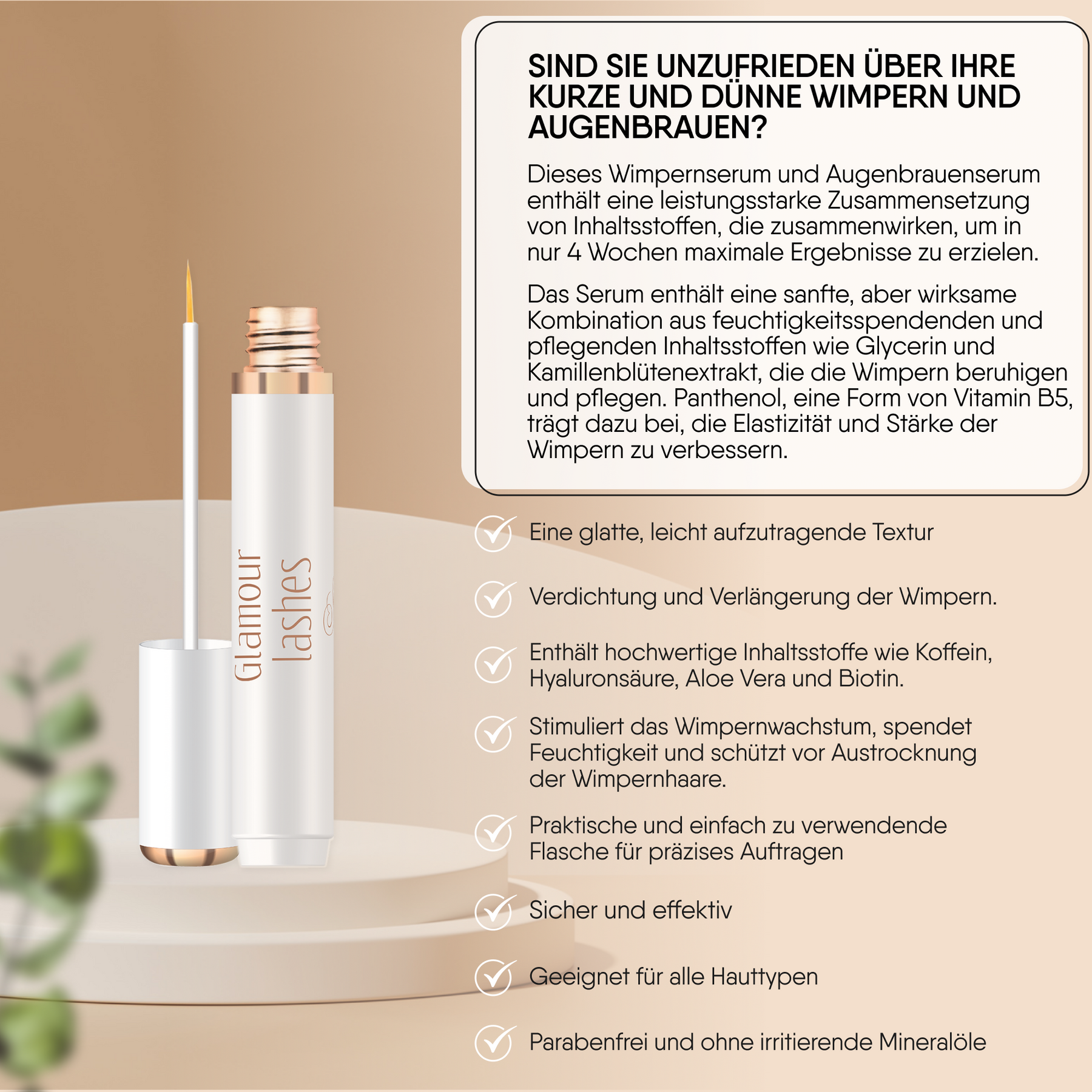 Glamour Lashes Wimpernserum und Augenbrauenserum