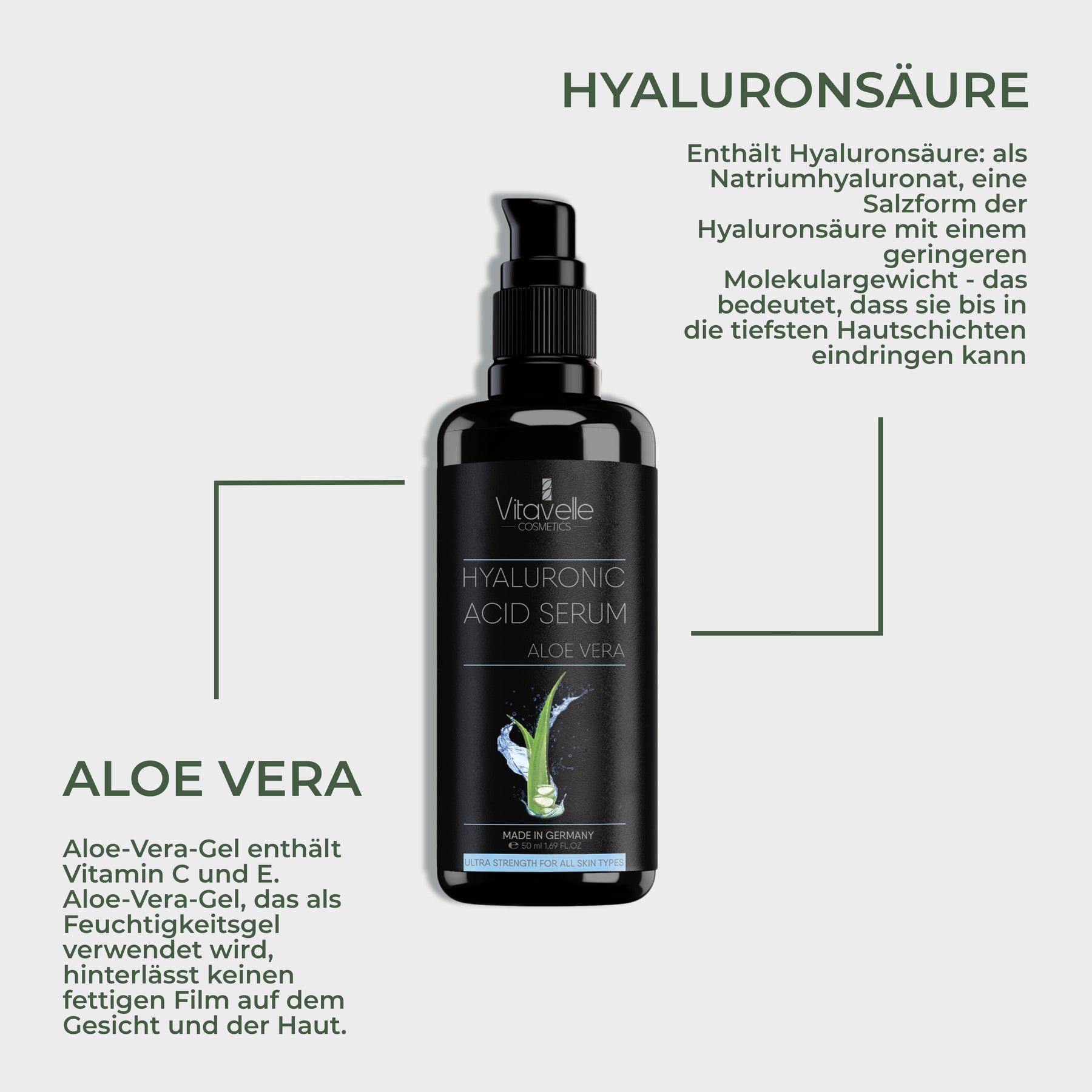 Hyaluronsäure Serum mit Aloe Vera