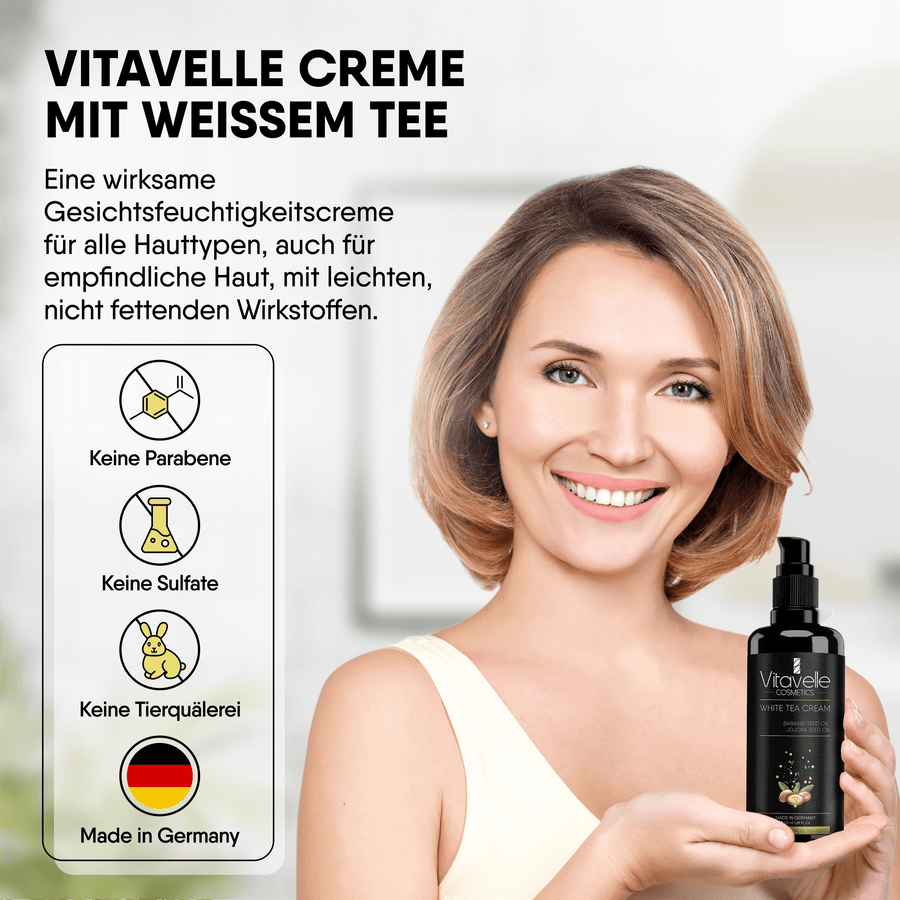 White tea cream with babassu oil