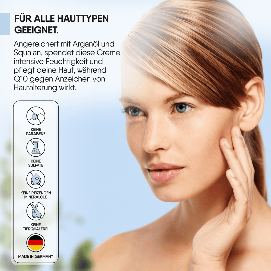 Natural day cream with Q10