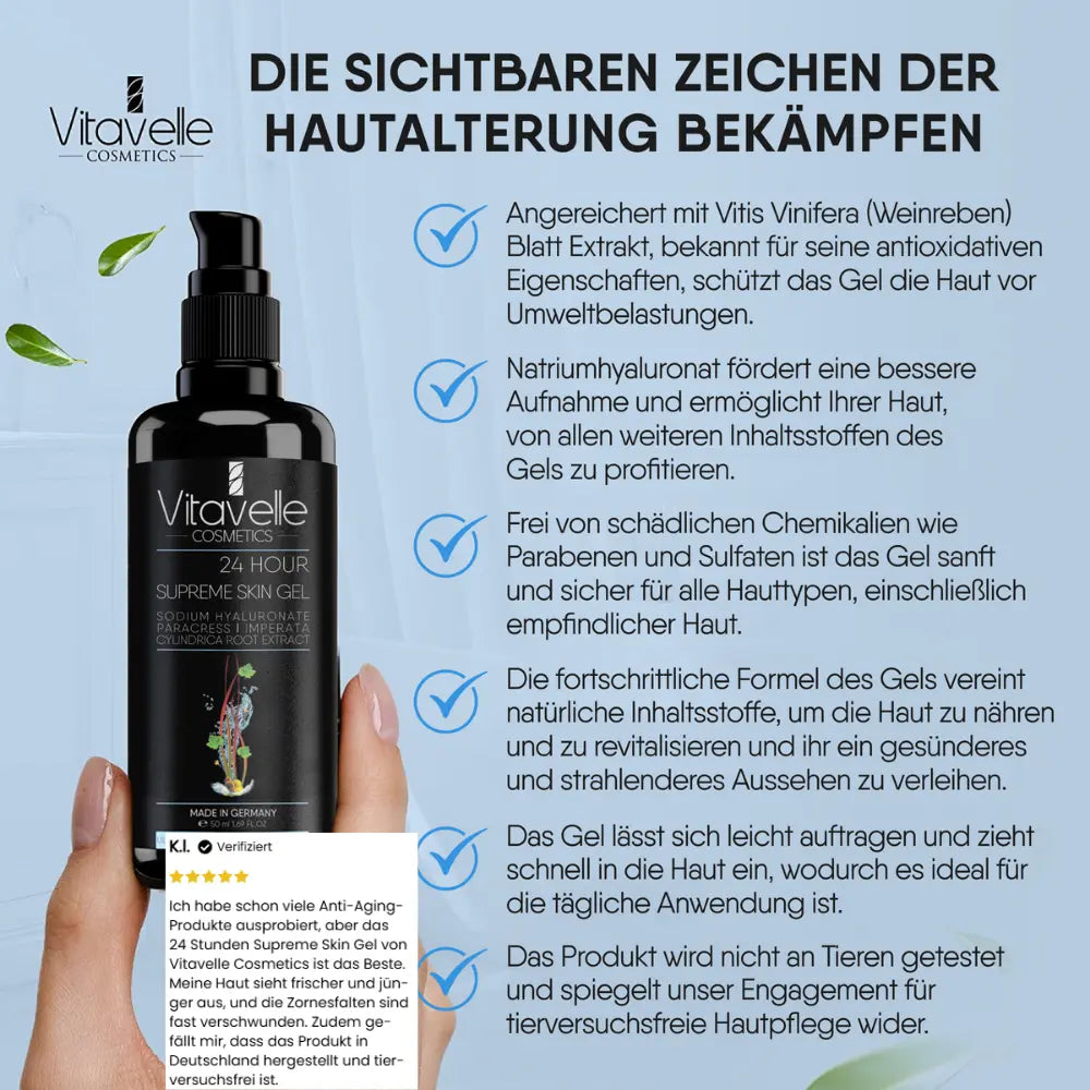 Natural Botulin Serum - 24 hour Supreme Skin Gel - The natural Botox serum