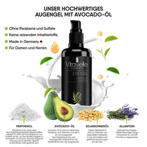 Eye gel with avocado oil and panthenol