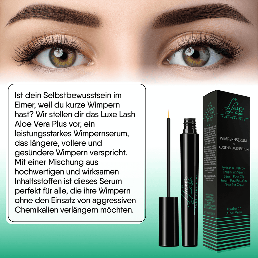 Luxe Lash Aloe Vera Plus eyelash serum and eyebrow serum