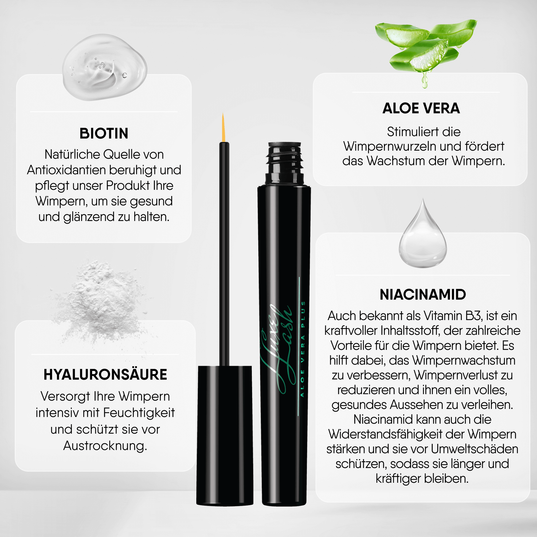 Luxe Lash Aloe Vera Plus eyelash serum and eyebrow serum