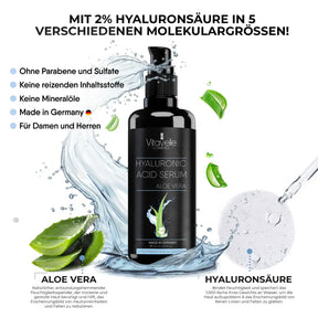 Hyaluronic acid serum with aloe vera