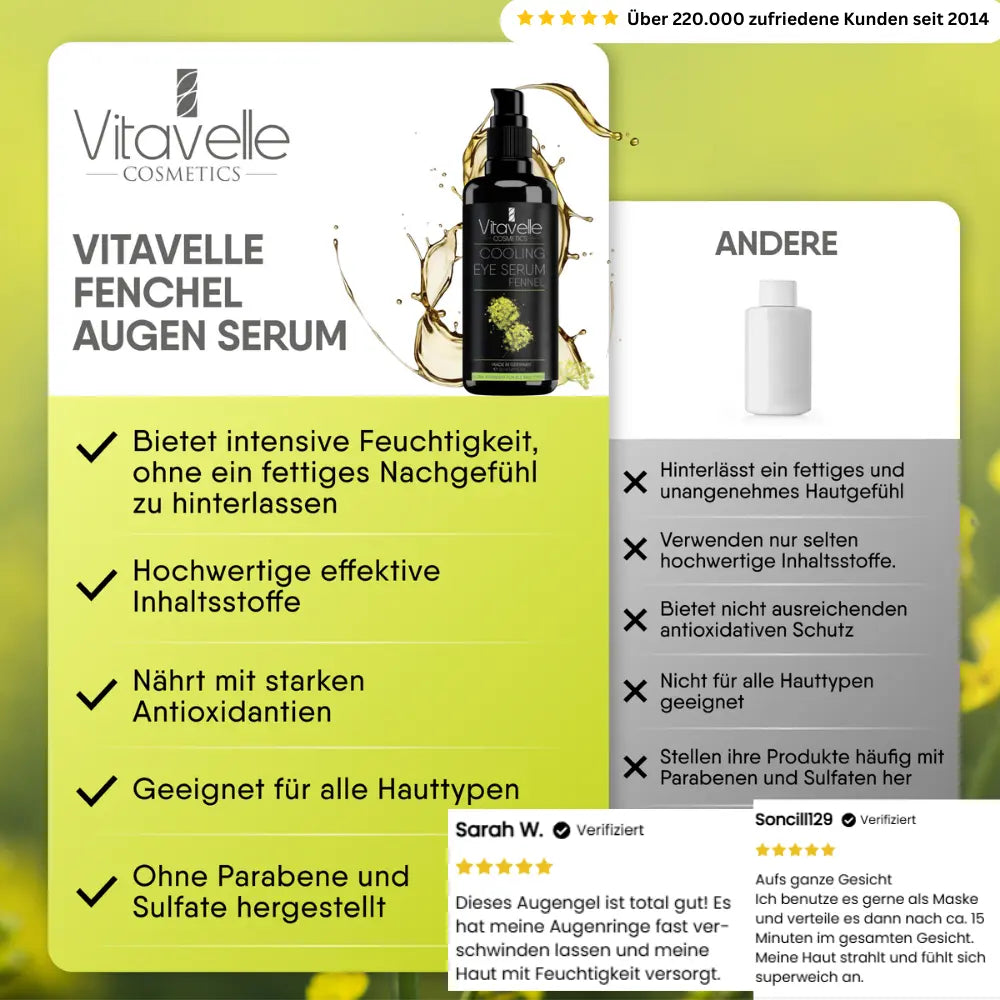 Cooling eye serum with fennel extract