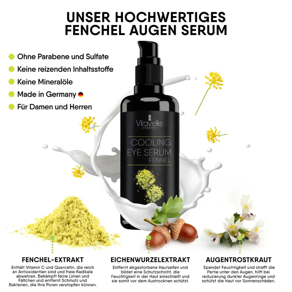 Cooling eye serum with fennel extract