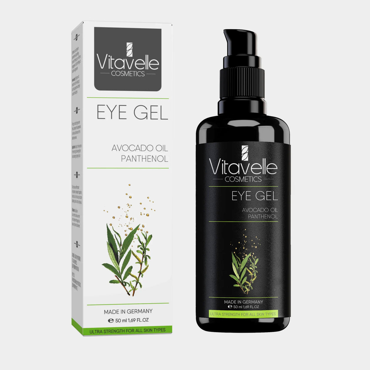 Eye gel with avocado oil and panthenol