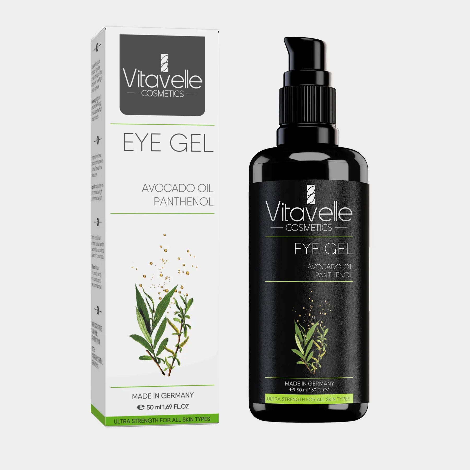 Eye gel with avocado oil and panthenol